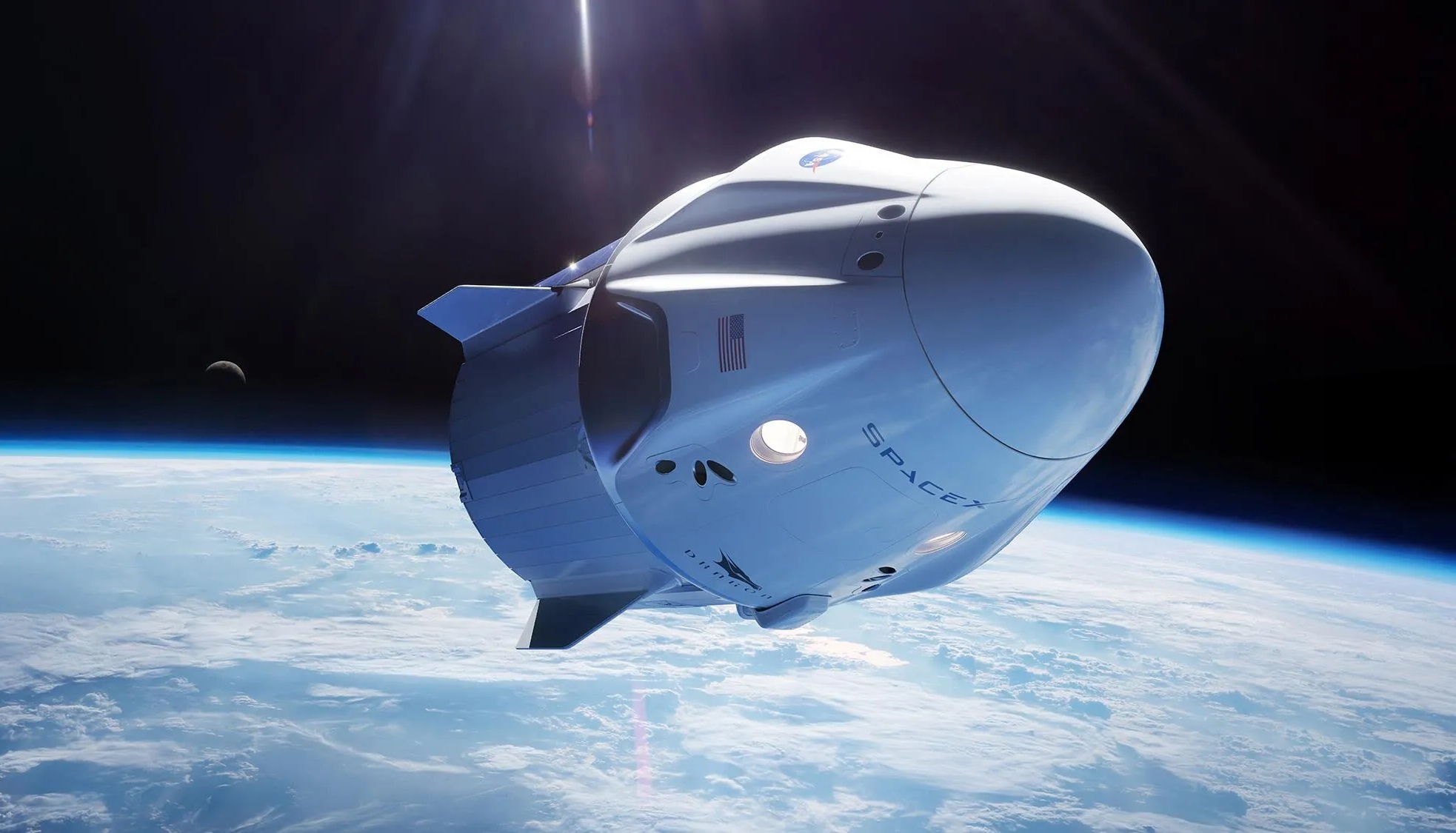 美“龙”飞船载4名宇航员启程返回地球