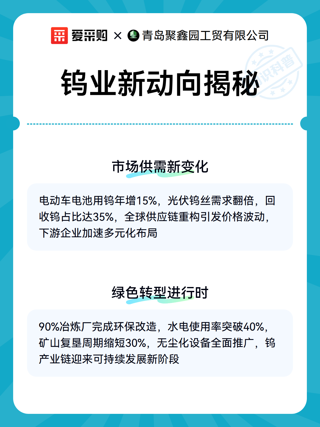 “工业牙齿”年内价格涨超2倍 钨业上市公司紧抓机遇